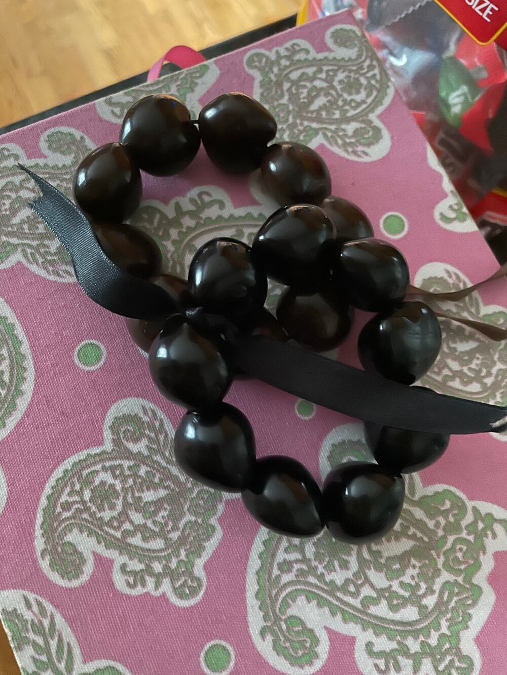 Black and brown stretchy beaded bracelets